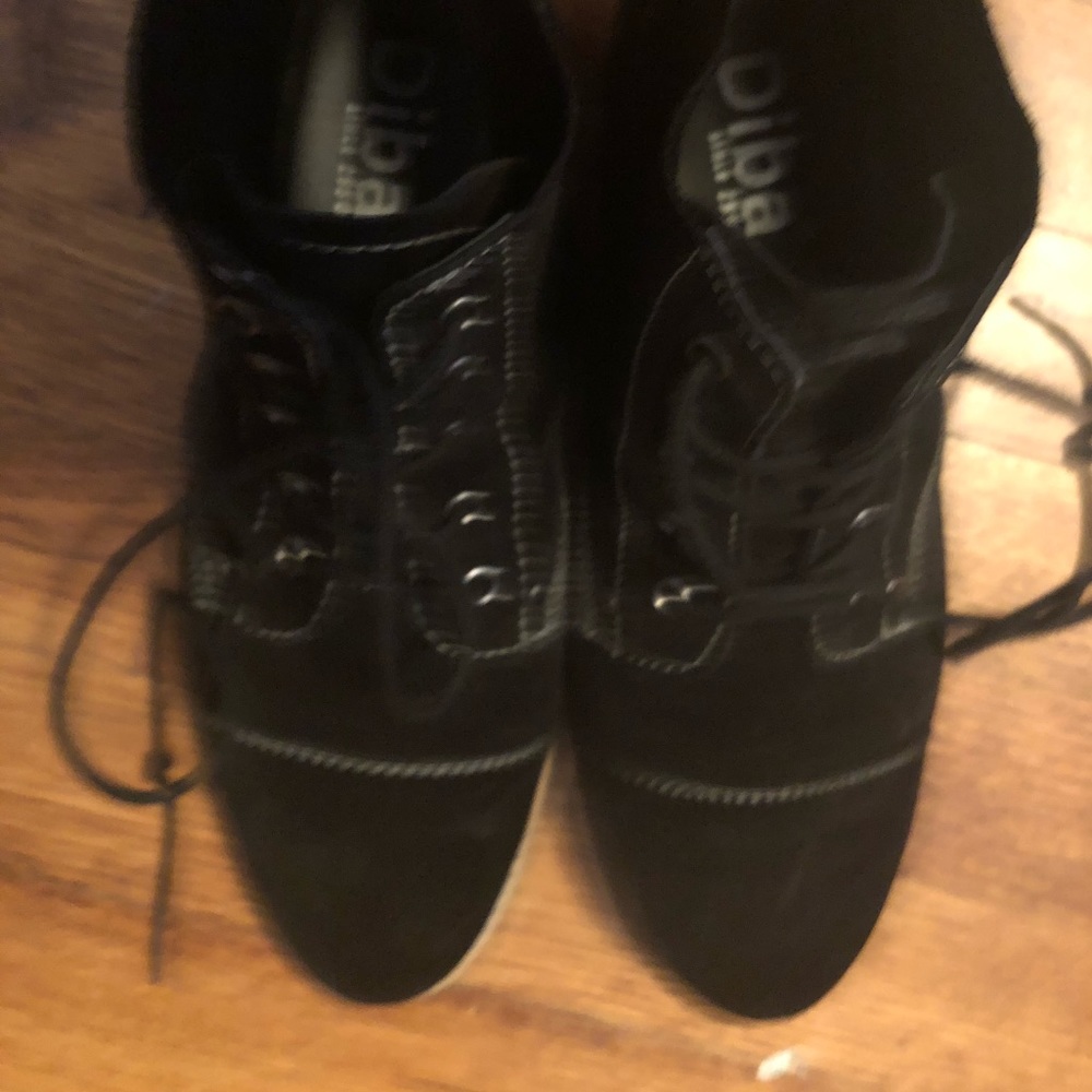 Diba Black Suede lace up boots